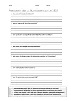 Vorschau - Arbeitsblätter - Lernposter + AB mit Fragen zum Thema "Novemberrevolution" + Lösungsblatt + Infografik - Seite 1