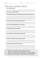 Vorschau - Arbeitsblätter - AB mit Fragen zum Thema "Barack Obama" + Lösungsblatt + Infografik - Deckblatt