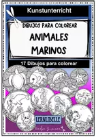 Vista previa - Manualidades / Dibujos para colorear - 17 Dibujos para colorear - Animales marinos - Portada
