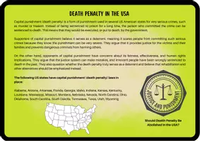 Vorschau - Arbeitsblätter - Should Death Penalty Be Abolished In the USA? / Capital Punishment / Todesstrafe (Panel Discussion / Role Play / Talkshow / Q1 Q2) - Seite 1