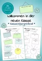 Vorschau - Arbeitsblätter - Willkommen in der neuen Klasse - Deckblatt