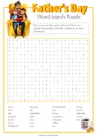 Vorschau - Spiele - Father's Day Word Search Puzzle - Deckblatt