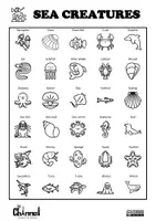 Vista previa - Tarjetas / Manipulativos - SEA CREATURES – Visual Dictionary (30 Words) - página 2
