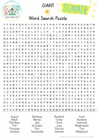 Aperçu - Cartes / Images - Summer Safari: The Giant Word Search Puzzle / Safari d'été : le casse-tête géant de recherche de mots - Page de couverture