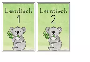 Vorschau - Bildkarten - Stationsschilder Grundschule | Klassentier Koala / Koalaklasse - Seite 3
