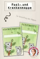 Vorschau - Bildkarten - Post- und Krankenmappe Grundschule | Klassentier Koala / Koalaklasse - Deckblatt