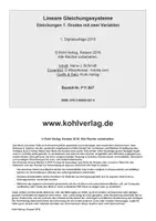 Vorschau - Arbeitsblätter - Lineare Gleichungssysteme – Gleichungen 1. Grades mit zwei Variablen | Mathematik, Sekundarstufe I, Klasse 8–10 | Lernkartei, Stationenlernen, Arbeitsblätter, Kopiervorlagen, Freiarbeit, Lösungen - Seite 1