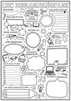 Vorschau - Arbeitsblätter - Doodle Steckbriefe - Rückblick auf das Schuljahr - Kreatives Schreiben - Seite 1