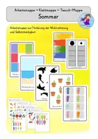 Vorschau - Fördermaterial/Inklusion - Klettmappe Sommer Teacch Arbeitsmappe - Deckblatt