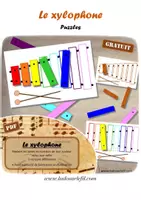 Aperçu - Apprentissages en autonomie - Le xylophone - Puzzles pour un thème sur la musique - Page de couverture