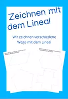 Vorschau - Arbeitsblätter - Zeichnen mit dem Lineal - Deckblatt