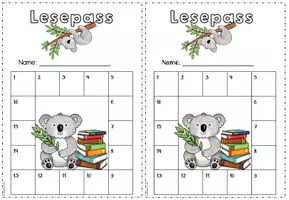 Vorschau - Mal- und Bastelvorlagen - Lesepass und Urkunde Grundschule | Klassentier Koala / Koalaklasse - Seite 3