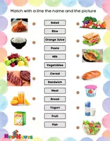 Vista previa - Hojas de trabajo - Vocabulary food for kindergarden - Portada