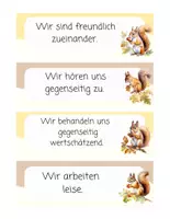 Vorschau - Poster - Klassenregeln für die Eichhörnchenklasse - Seite 1