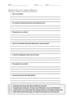 Vorschau - Arbeitsblätter - AB mit Fragen zum Thema "Oboe" + Lösungsblatt + Mindmap - Deckblatt