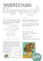 Vorschau - Mal- und Bastelvorlagen - Klassenpuzzle Van Gogh Sonnenblumen - Seite 2