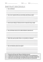 Vorschau - Arbeitsblätter - AB mit Fragen zum Thema "Odysseus" + Lösungsblatt + Mindmap + Infografik - Deckblatt