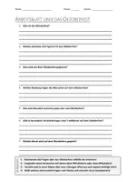 Vorschau - Arbeitsblätter - Lernposter + AB mit Fragen zum Thema "Oktoberfest" + Lösungsblatt + Mindmap + Infografik - Seite 1