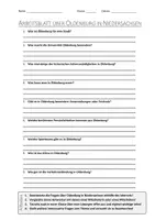 Vorschau - Arbeitsblätter - Lernplakat + AB mit Fragen zum Thema "Oldenburg (Niedersachsen)" + Lösungsblatt + Infografik - Seite 1