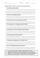 Vorschau - Arbeitsblätter - Lernposter + AB mit Fragen zum Thema "Olympische Spiele" + Lösungsblatt + Mindmap + Infografik - Seite 1