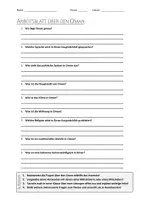 Vorschau - Arbeitsblätter - AB mit Fragen zum Thema "Oman" + Lösungsblatt - Deckblatt