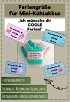 Vorschau - Mal- und Bastelvorlagen - Feriengrüße für Mini-Kühlakkus - Deckblatt
