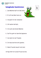 Vorschau - Arbeitsblätter - Satzglieder bestimmen - einfach inkl. Merkblatt - Seite 3
