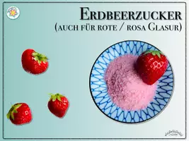 Vorschau - Mal- und Bastelvorlagen - ERDBEERZUCKER - Supereinfaches & schnelles Rezept (mit Bildanleitung auch für den Kindergarten); auch für rote, rosa Glasur - #Sommer #Nachhaltig #lecker #Backen #Erdbeere - Seite 1