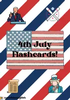 Vista previa - Tarjetas / Manipulativos - 4th July Flashcards in English! - Portada