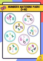 Vista previa - Juegos / Gamificación - Matching pairs numbers 1-10 - Portada
