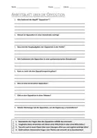 Vorschau - Arbeitsblätter - Lernposter + AB mit Fragen zum Thema "Opposition" + Lösungsblatt + Mindmap + Infografiken - Seite 1
