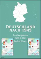 Vorschau - Arbeitsblätter - Deutschland nach 1945 - Arbeitsblatt zu den Besatzungszonen - Deckblatt