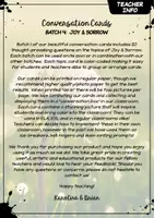 Προεπισκόπηση - Φύλλα εργασίας - Conversation Starters Cards: Joy & Sorrow - Σελίδα 1