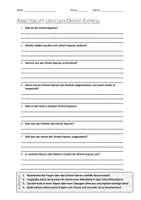 Vorschau - Arbeitsblätter - AB mit Fragen zum Thema "Orient-Express" + Lösungsblatt + Infografik - Deckblatt