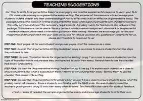 Προεπισκόπηση - Φύλλα εργασίας - How to Write Argumentative Essays - Σελίδα 2
