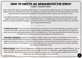 Προεπισκόπηση - Φύλλα εργασίας - How to Write Argumentative Essays - Σελίδα 3