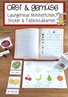 Vorschau - Anderer Materialtyp - Lautgetreues Miniheft Obst & Gemüse - Deckblatt