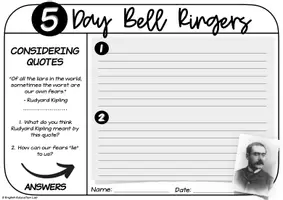 Προεπισκόπηση - Φύλλα εργασίας - Five-Day Bell Ringers Vol. 5: Fears - Σελίδα 3