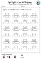 Vorschau - Arbeitsblätter - Rechenmauern - Multiplikation & Division | Zahlenraum bis 1000 | Zweiermauern - Seite 1