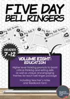 Προεπισκόπηση - Φύλλα εργασίας - Five-Day Bell Ringers Vol. 8: Education - Εξώφυλλο