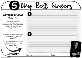 Προεπισκόπηση - Φύλλα εργασίας - Five-Day Bell Ringers Vol. 9: All About Loss - Σελίδα 3