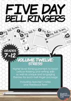 Προεπισκόπηση - Φύλλα εργασίας - Five-Day Bell Ringers Vol. 12: Stress - Εξώφυλλο