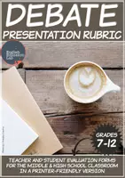 Προεπισκόπηση - Φύλλα εργασίας - Debate Presentation Rubric-Middle/High School - Εξώφυλλο