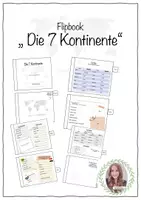 Vorschau - Stundenentwürfe - Geografie - Flipbook zu den "7 Kontinenten" (Kl. 6 -8) - Deckblatt