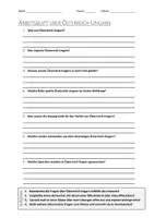 Vorschau - Arbeitsblätter - AB mit Fragen zum Thema "Österreich-Ungarn" + Lösungsblatt + Infografik - Deckblatt
