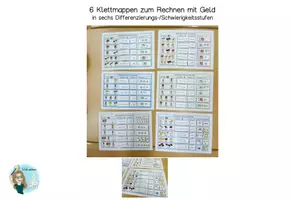 Vorschau - Arbeitsblätter - 6 Klettmappen - Rechnen mit Geld - Deckblatt