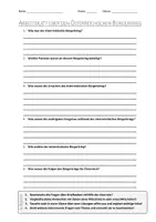 Vorschau - Arbeitsblätter - AB mit Fragen zum Thema "Österreichischer Bürgerkrieg" + Lösungsblatt + Infografik - Deckblatt