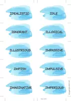 Προεπισκόπηση - Φύλλα εργασίας - Character Traits Vocabulary Work- Letter "I" - Σελίδα 3