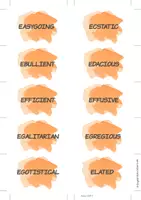 Προεπισκόπηση - Φύλλα εργασίας - Character Traits Vocabulary Work- Letter "E" - Σελίδα 3