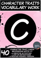 Προεπισκόπηση - Φύλλα εργασίας - Character Traits Vocabulary Work- Letter "C" - Εξώφυλλο